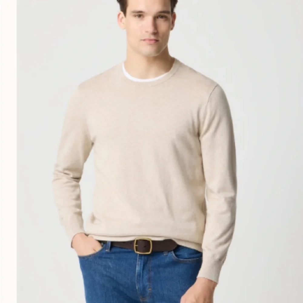 J. Crew factory Cotton crewneck sweater Men's Tan size XL